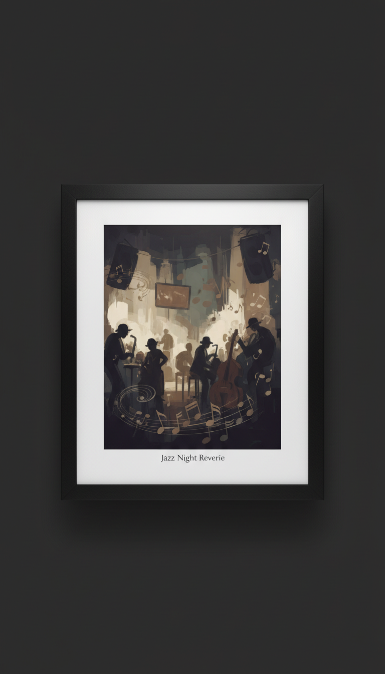 Framed Jazz Night Reverie Print